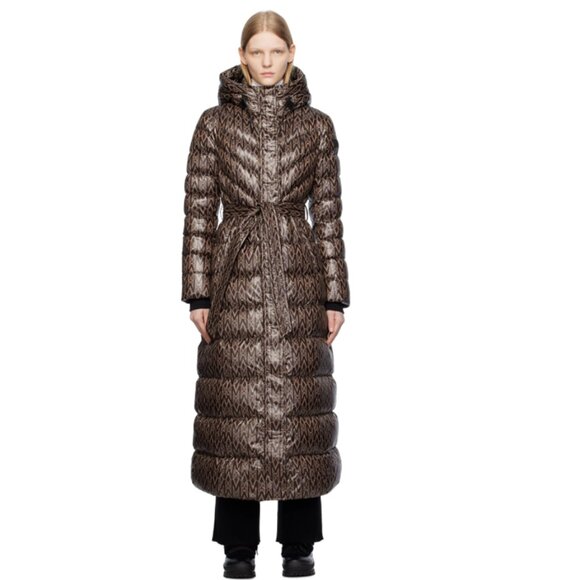 MACKAGE Calina Logo-print Padded Long Down Coat - Picture 2 of 13